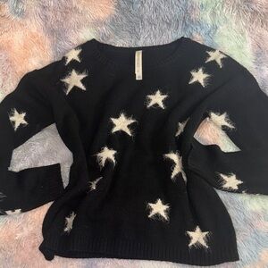 Aeropostale Black and White Star Sweater